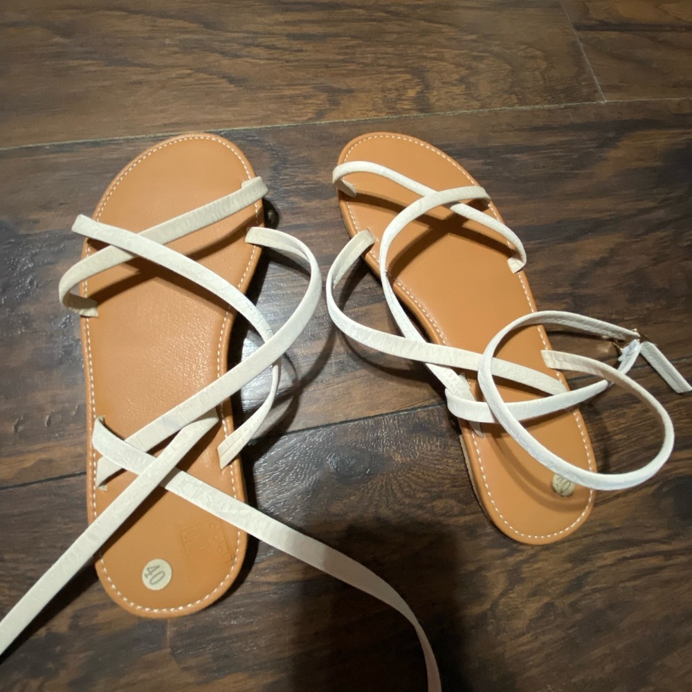 Cream Sandals